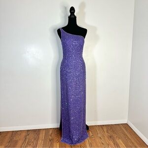 Vintage Romy Scala beaded lavender formal dress